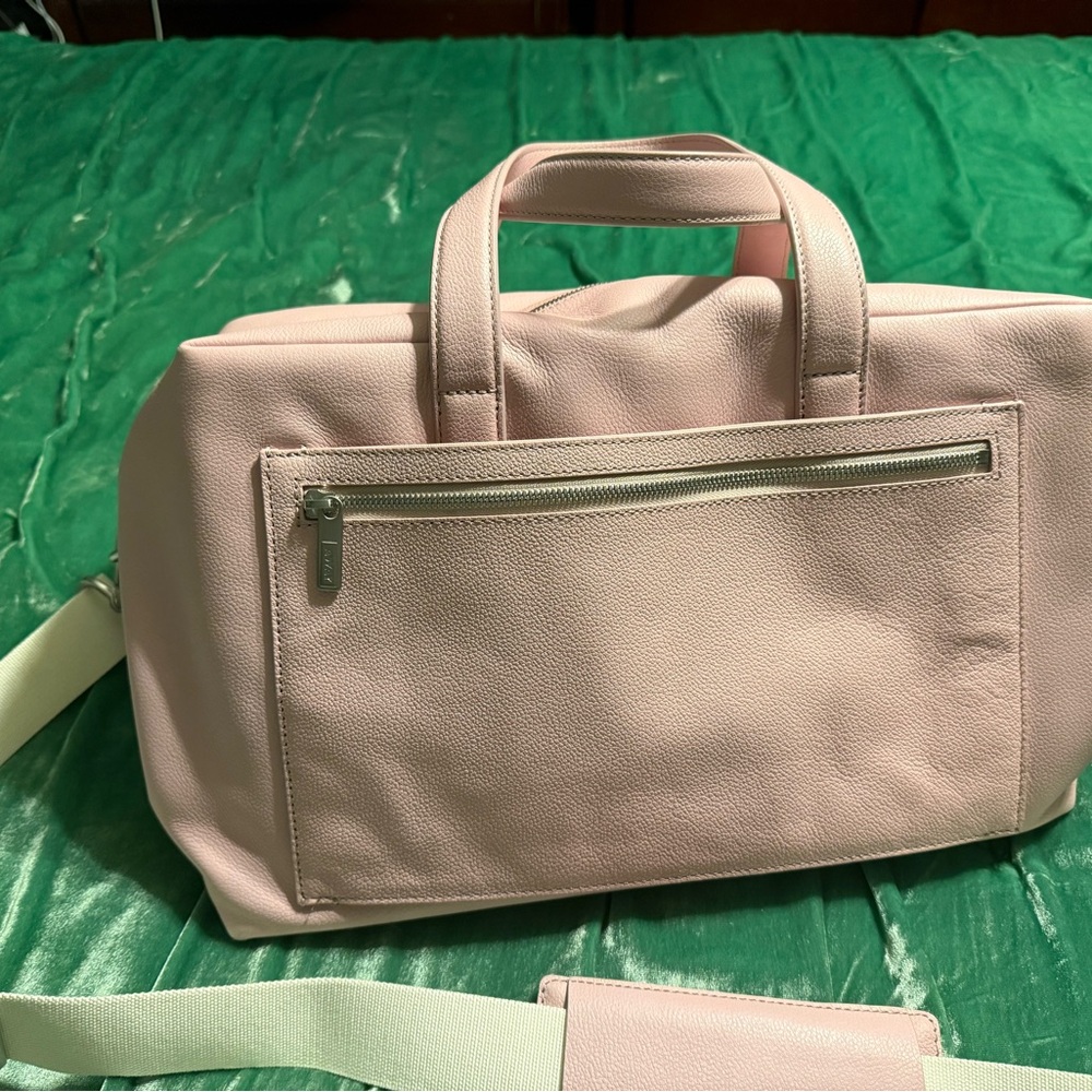 Away Everywhere Blush Pink Leather Carry on Bag